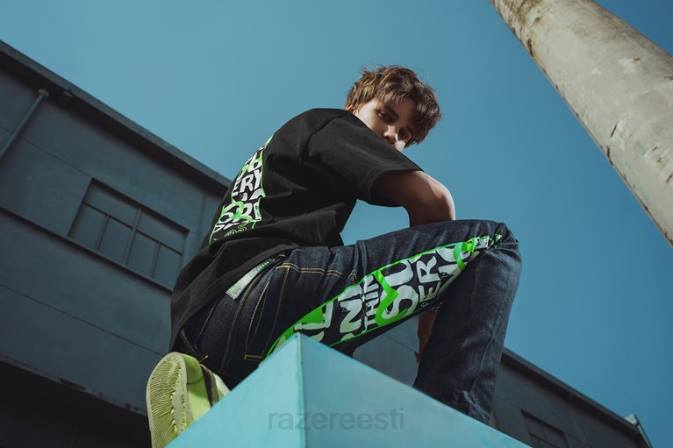 evisu daicock mustriga t-särk Razer RF2D191 üks värv kehakate