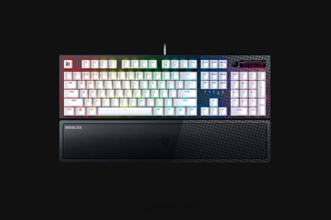 blackwidow v3 – roheline lüliti – meie – robloxi väljaanne Razer RF2D59 valge klaviatuur