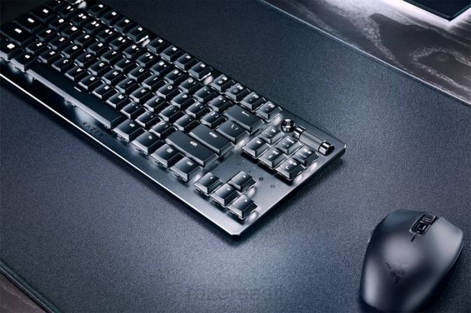 deathstalker v2 pro tenkeyless - klõpsatav optiline lüliti - meie Razer RF2D66 must klaviatuur